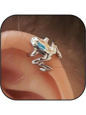 Women's cuff Push Back Cute Stuff Vintage Shaped Stud Animal Frog  Earrings